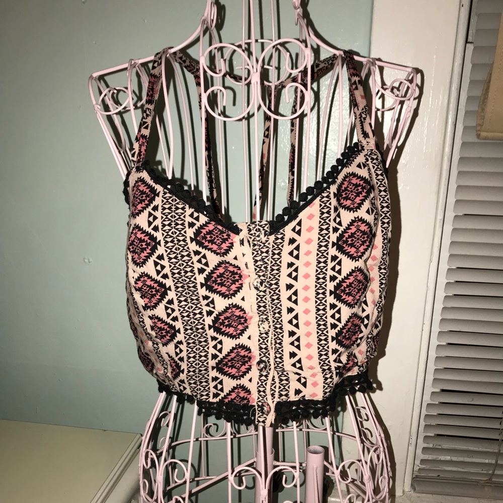 Crop top button up
